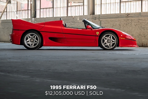 RM Sotheby’s Top 10 Best Sellers At Monterey Auction: From $40M Ferrari Luce To $34.6M McLaren F1 GTR - autojosh