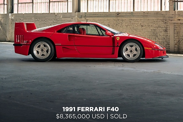 RM Sotheby’s Top 10 Best Sellers At Monterey Auction: From $40M Ferrari Luce To $34.6M McLaren F1 GTR - autojosh