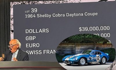 American Icon Shelby Cobra Daytona Coupe That Beat Ferrari 250 GTO In 1965 Sells For Record $42.9 Million - autojosh