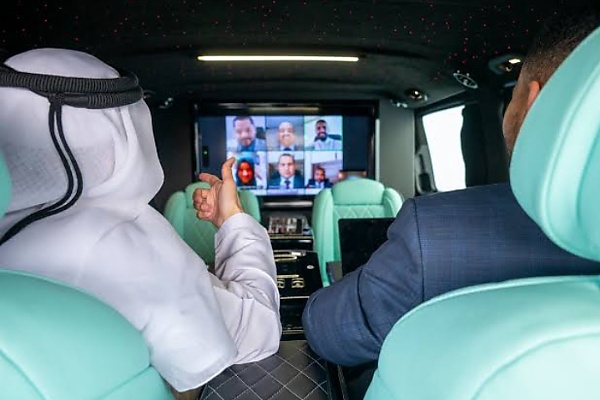 UAE Lawyer Turns His Mercedes-Maybach Van Into Mobile Office With Large Screen To Beat Traffic - autojosh