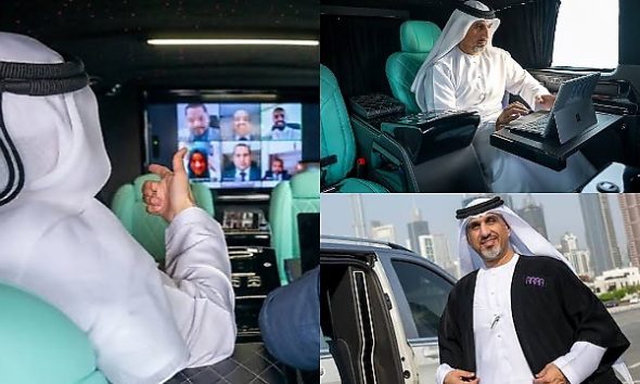 UAE Lawyer Turns His Mercedes-Maybach Van Into Mobile Office With Large Screen To Beat Traffic - autojosh