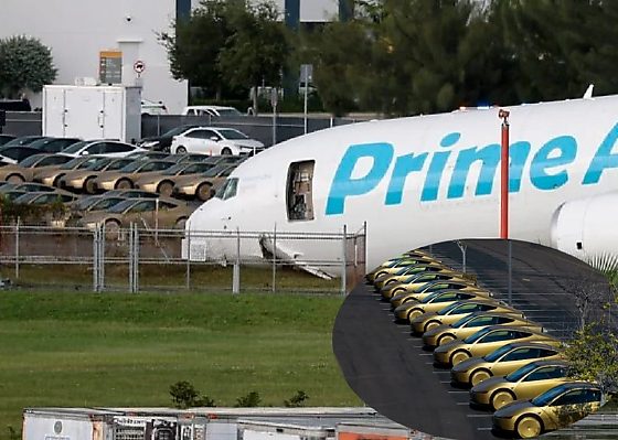 Amazon Cargo Plane Crashes In Miami, Narrowly Misses Car Lot Full Of Tesla Cybercabs - autojosh