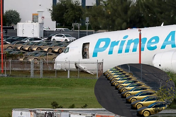 Amazon Cargo Plane Crashes In Miami, Narrowly Misses Car Lot Full Of Tesla Cybercabs - autojosh