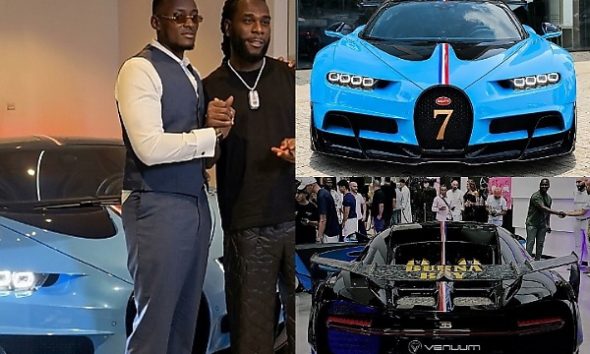 Today’s Photos: Burna Boy’s Bugatti Chiron VXX Journey From Dubai To Lagos