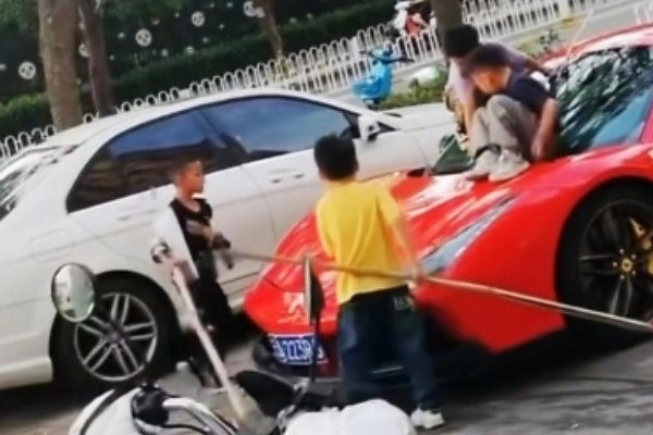 Chinese Kids Scratch $530,000 Ferrari 488 GTB While Playing On It, Owner Sues Their Parents - autojosh