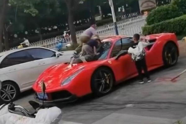 Chinese Kids Scratch $530,000 Ferrari 488 GTB While Playing On It, Owner Sues Their Parents - autojosh