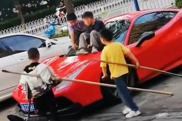 Chinese Kids Scratch $530,000 Ferrari 488 GTB While Playing On It, Owner Sues Their Parents - autojosh