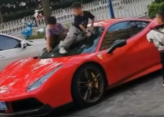 Chinese Kids Scratch $530,000 Ferrari 488 GTB While Playing On It, Owner Sues Their Parents - autojosh