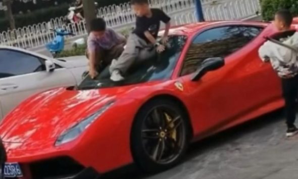 Chinese Kids Scratch $530,000 Ferrari 488 GTB While Playing On It, Owner Sues Their Parents - autojosh
