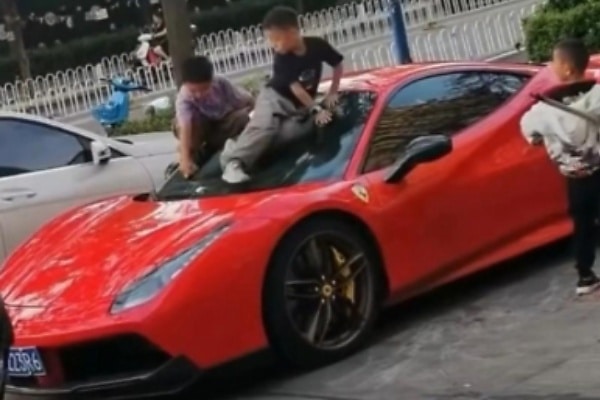 Chinese Kids Scratch $530,000 Ferrari 488 GTB While Playing On It, Owner Sues Their Parents - autojosh