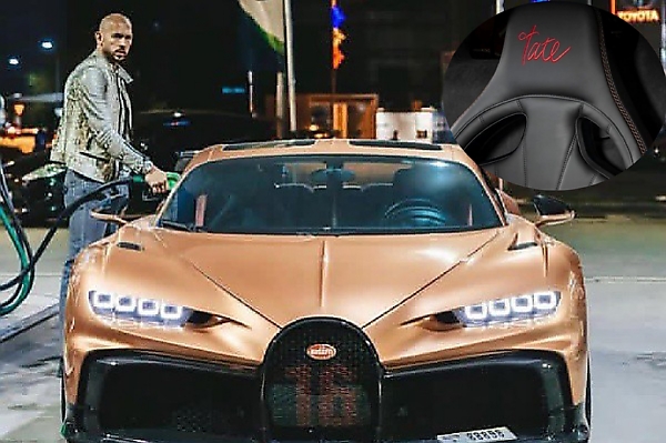 Inside Andrew Tate’s Bugatti Chiron With Custom “Tate” Headrests, Which He Claimed Was Rented