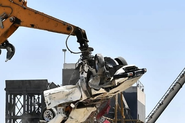 Kuwait Arrests Driver For Reckless Stunts, Forces Him To Watch His Car Get Crushed, Flattened Into Scrap Metal - autojosh