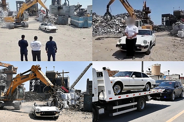 Kuwait Arrests Driver For Reckless Stunts, Forces Him To Watch His Car Get Crushed, Flattened Into Scrap Metal - autojosh