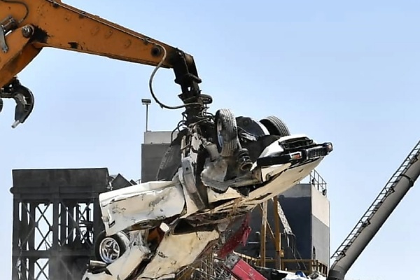 Kuwait Arrests Driver For Reckless Stunts, Forces Him To Watch His Car Get Crushed, Flattened Into Scrap Metal - autojosh