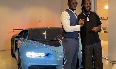 Most Expensive In Africa : Burna Boy Takes Delivery Of His ₦9B Bugatti Chiron VXX