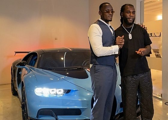 Most Expensive In Africa : Burna Boy Takes Delivery Of His ₦9B Bugatti Chiron VXX