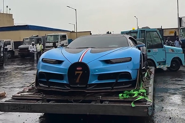 Most Expensive In Africa : Burna Boy Takes Delivery Of His ₦9B Bugatti Chiron VXX