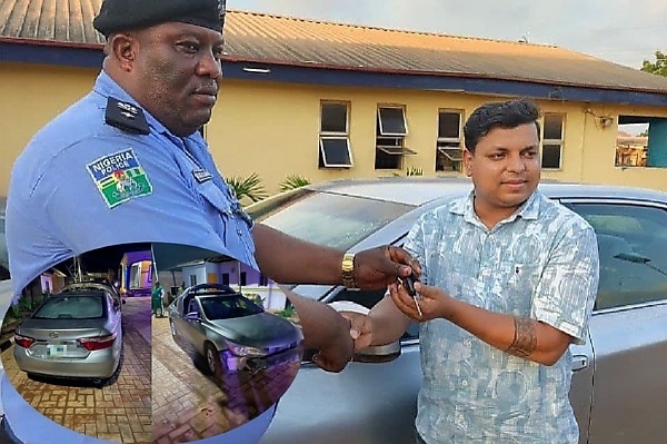 Stolen Toyota Camry Recovered In 8 Hours By Ogun Police, Returned To Indian Owner