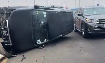 Overturned Toyota Prado On Lagos Bridge Evacuated As Traffic Returns To Normal — LASTMA - autojosh