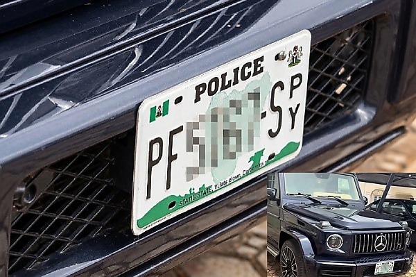 Sunday Igboho Spotted Driving Mercedes G-Wagon With Custom Nigerian Police Plate