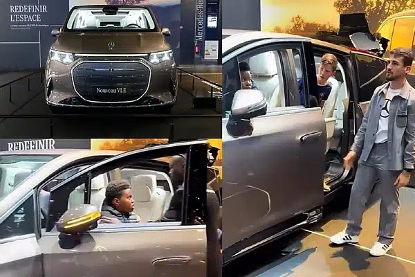 Child Crashes $109,000 Mercedes-Benz VLE Grand-Limousine Into Stand At 2026 Paris Motor Show