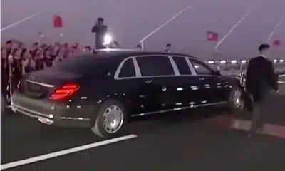 North Korean Leader Kim Jong Un Crosses New China Border Bridge In Armoured Mercedes-Maybach Limousine