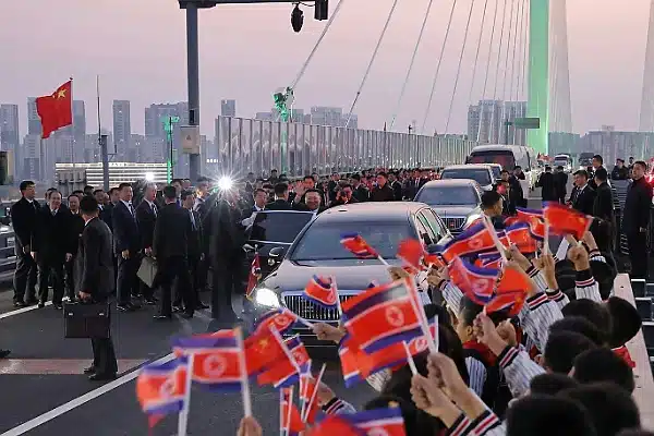 North Korean Leader Kim Jong Un Crosses New China Border Bridge In Armoured Mercedes-Maybach Limousine