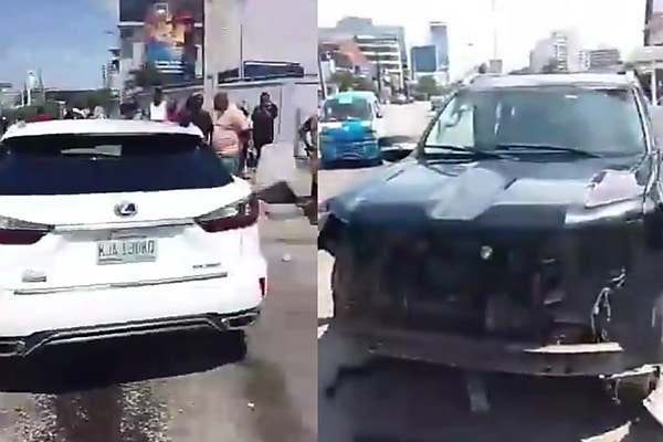 Speeding Blamed As Lexus RX 350 Crashes Into Toyota Land Cruiser At Lagos Coastal Road Junction