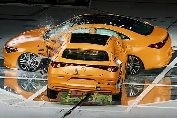 Mercedes-Benz Proves CLA’s Safety By Crashing Hybrid Variant Into The Side Of Electric Model At 56 km/h