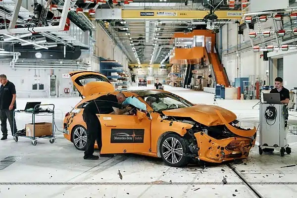 Mercedes-Benz Proves CLA’s Safety By Crashing Hybrid Variant Into The Side Of Electric Model At 56 km/h