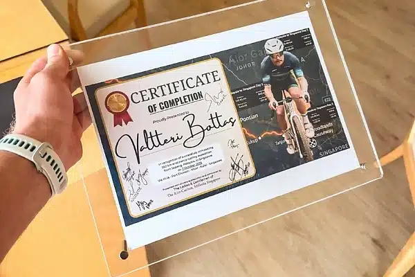 Cadillac F1 Driver Bottas Swaps Short Flight For Epic 420km Bike Ride From Malaysia To Singapore